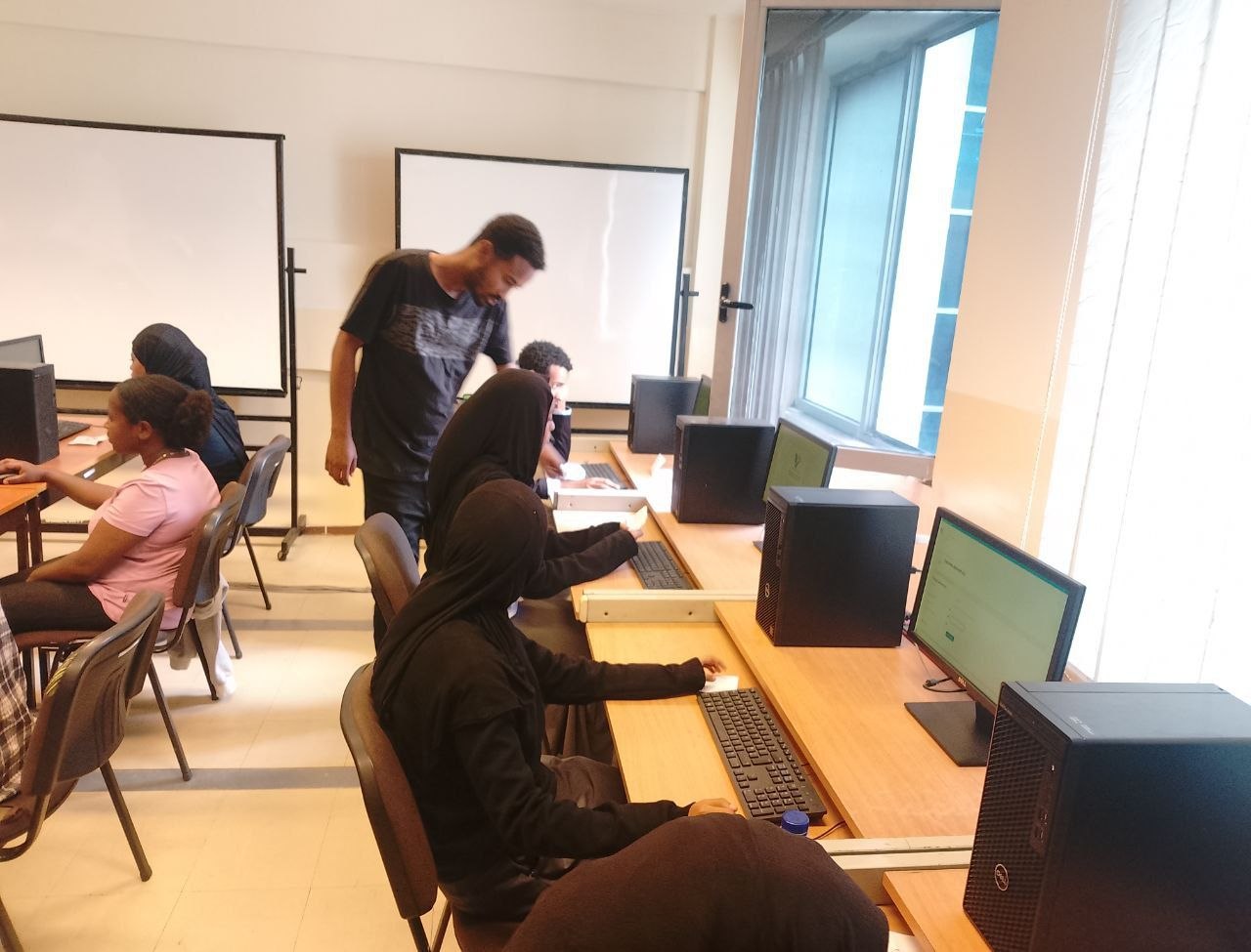 Students in science laboratory
